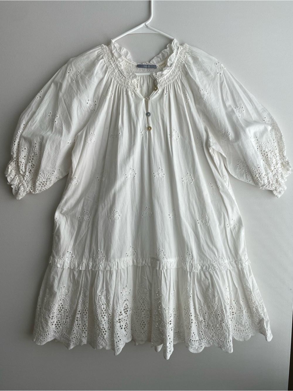 TART White Eyelet Cotton Dress